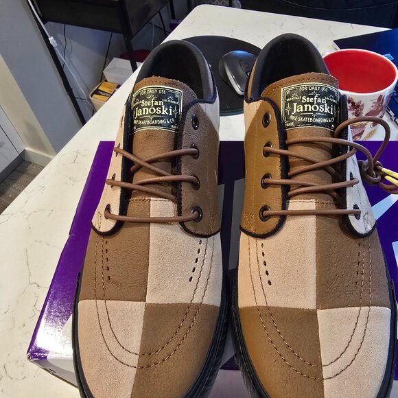 NIKE SB Zoom Janoski OG+ Premium HQ1629-200 Light British Tan Mens Size 10 NEW - Picture 4 of 16